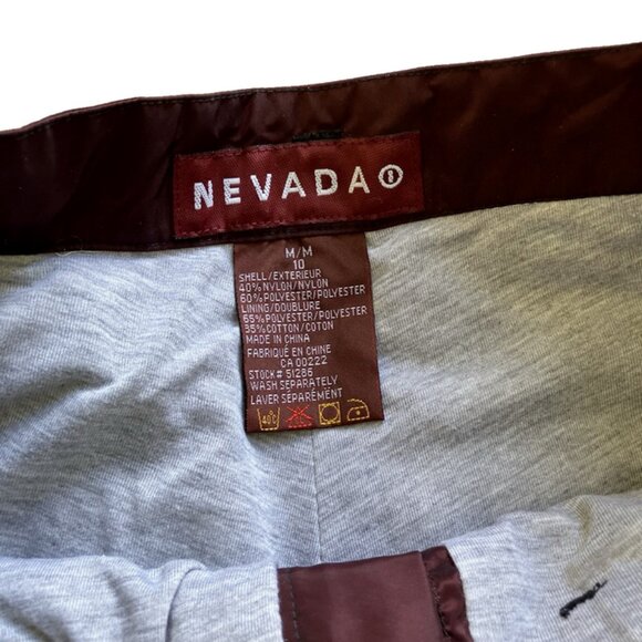 Nevada Burgundy Iridescent Ski Snowboard Pants Nylon Shell Lined Vintage Y2K - Picture 3 of 6